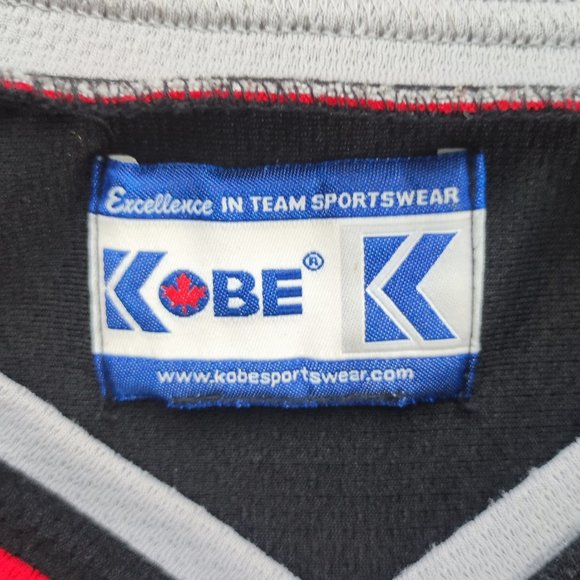 Morden Hawks hockey jersey black red white Kobe sportswear - Picture 5 of 7